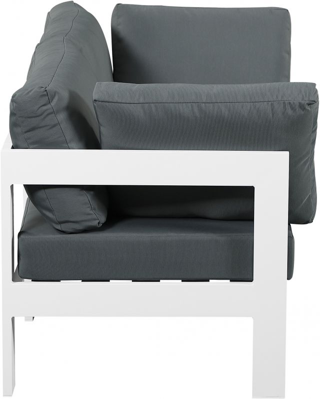 Meridian Furniture Nizuc 2-Piece Gray/White Aluminum/Fabric Outdoor Patio Modular Loveseat-2