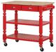 Bernards Payson Red Kitchen Cart-0