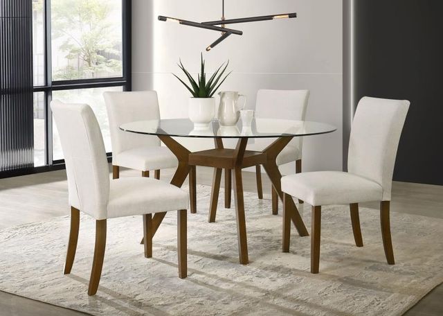 Coaster® Paxton 5-Piece Beige/Brown Dining Table Set-1