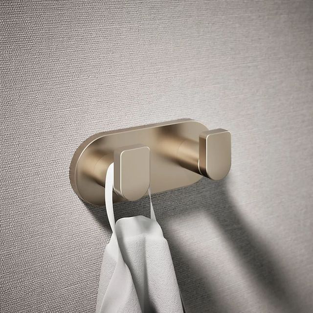 KOHLER® Composed® Vibrant Brushed Bronze Double Robe Hook-1
