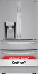 LG 36" 22.5 Cu. Ft. PrintProof™ Stainless Steel Counter Depth French Door Refrigerator with CraftIce™-3
