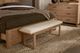 Vaughan-Bassett Lodge & Loft Blond Oak/Ivory Cream Upholstered Bench-1