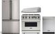 Viking® 4 Piece Stainless Steel Dual Fuel Kitchen Package-0