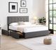 IFDC Dark Gray Queen Platform Storage Bed-1