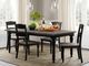 Jofran Inc. Madison County Vintage Black Slatback Dining Side Chair-1