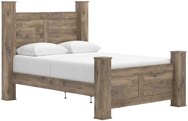 Signature Design by Ashley® Keithland Brown Queen Poster Bed-1