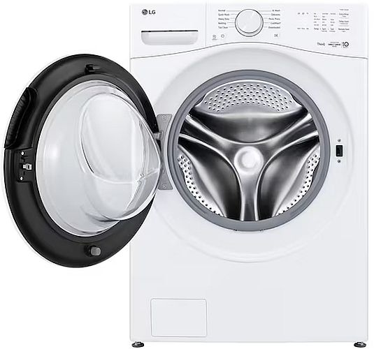 LG 5.2 Cu. Ft. White Front Load Washer with AI Wash-1