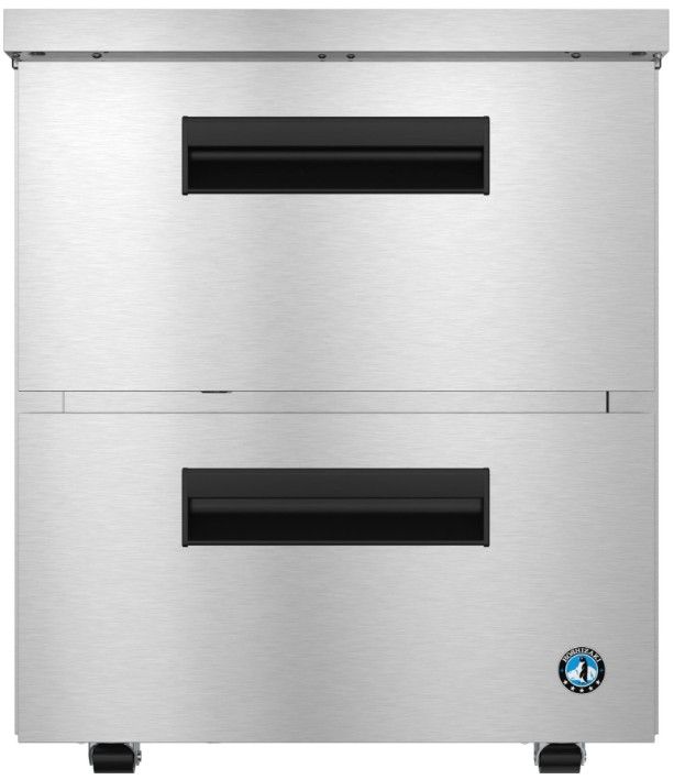 Hoshizaki Steelheart® 27" 6.21 Cu. Ft. Stainless Steel Single Section Undercounter Low Profile Freezer with Stainless Drawers-0