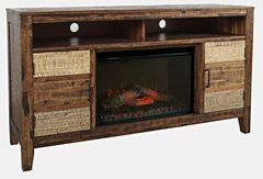 Jofran Inc. Painted Canyon Brown Fireplace Media Console