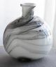 A & B Home Black/White Svirla Round Vase Swirl-2