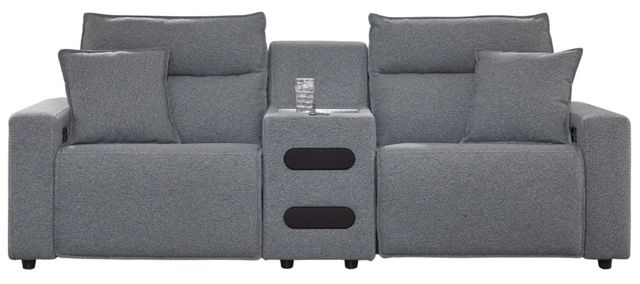 Signature Design by Ashley® Modmax II 3-Piece Pepper/Salt Power Reclining Small Spaced Sectional with Audio Console-0