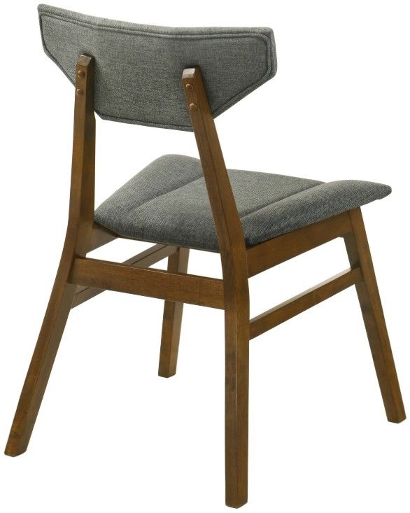 Armen Living Amaris Charcoal/Walnut Dining Chair-4