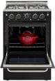 Unique® Appliances Prestige 24" Black Freestanding Gas Range-2