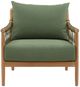 Dovetail Furniture Tahoe Green/Natural Fabric/Wooden Sofa Chair-2