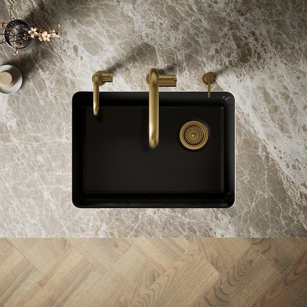 KOHLER® Riverby® Black 27" Undermount Single-Bowl Workstation Kitchen Sink with Accessories-2