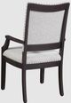 Urban Collections by Yutzy Woodworking Harper Dark Gray/White Lydia Arm Dining Chair-1