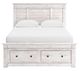 Signature Design by Ashley® Makidern Whitewash Queen Panel Bed with 6-Drawer Storage-2
