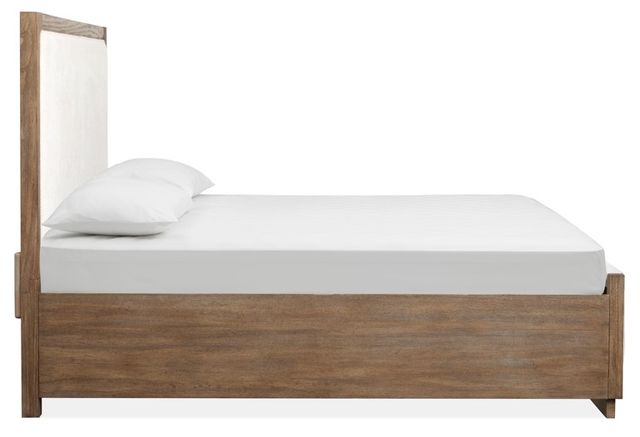 Magnussen Home® Westbourne Dark Umber/Milo Ivory Queen Upholstered Panel Bed-2
