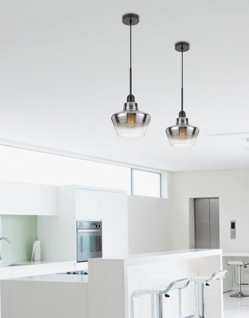 Cal® Lighting & Accessories Brockton Matte Black Mini Pendant-2