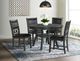 Elements International Amherst 5-Piece Black/Grey Dining Set-2