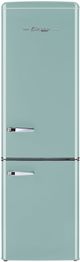 Unique® Appliances Classic Retro 22" 8.7 Cu. Ft. Ocean Mist Turquoise Counter Depth Bottom Freezer Refrigerator-0