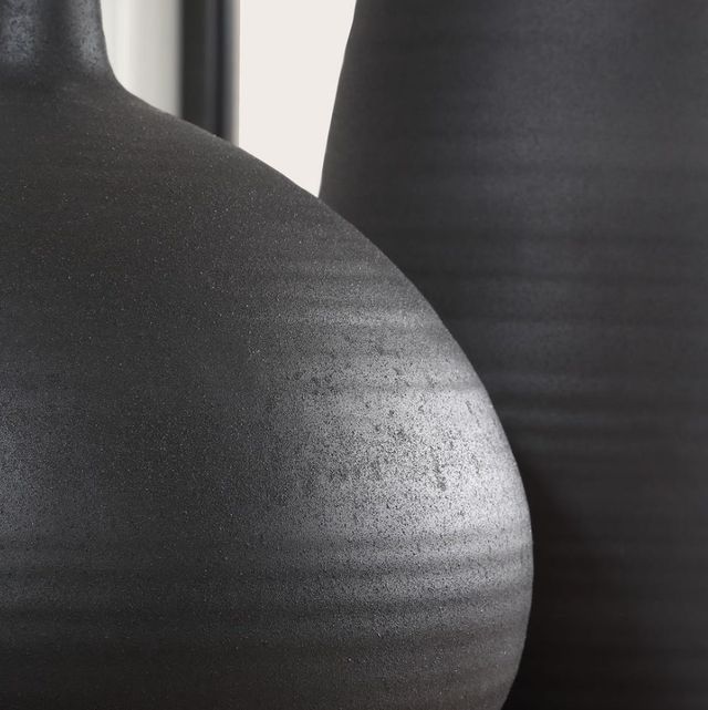 Uttermost® Bower 2-Piece Matte Black Vase Set-3