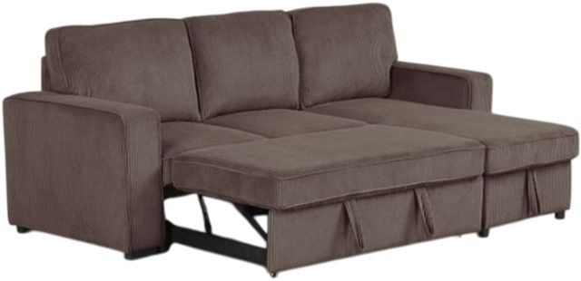 Furniture of America® Yves 2-Piece Brown L-Shape Sectional-3