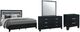 Global Furniture USA Reid 4-Piece Black Full Panel Bedroom Set-0