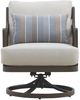 New Classic® Home Furnishings Genova Gray Aluminum/Fabric Outdoor Swivel Patio Club Chair-2