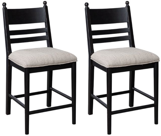 Signature Design by Ashley® Greddinton Black Upholstered Bar Stool-4