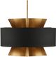 Currey & Company Oxenwood Black/Brass Chandelier-1