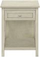 Monarch Specialties Inc. Antique White Veneer 2-Tier End Table-1