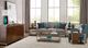 Hammary® Jenkins Glass Top Rectangular Coffee Table with Casters and Brass Metal Base-1