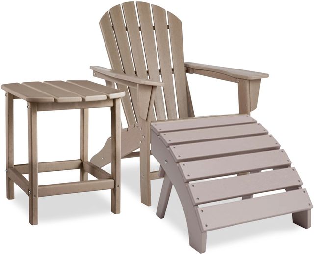 Signature Design by Ashley® Sundown Treasure 3-Piece Grayish Brown Outdoor Seating Set-0