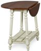 Null Furniture 6618 Cherry Tobacco Drop Leaf End Table with Stone Base-0