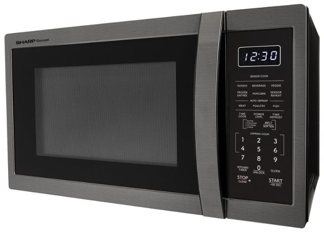 Sharp® 1.4 Cu. Ft. Black Stainless Steel Countertop Microwave-3