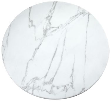 Mazin Furniture Venus White Round Dining Table with Gold Base-2