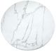 Mazin Furniture Venus White Round Dining Table with Gold Base-2