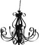 A & B Home Black 6-Light Chandelier-0