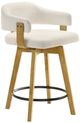 Armen Living Callah 2-Piece Amber Glow/White Counter Stool Set-3