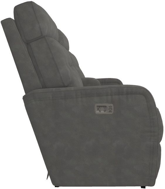 La-Z-Boy® Baron Slate Power Wall Reclining Loveseat with Console and Headrest-3