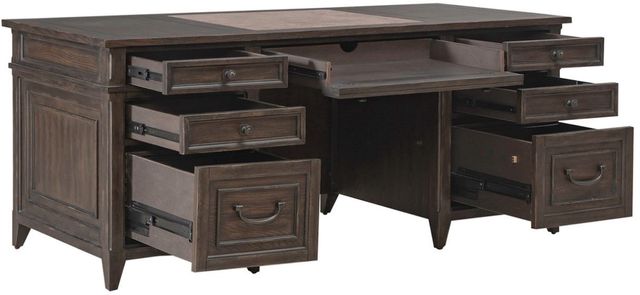 Liberty Furniture Paradise Valley 5-Piece Saddle Brown Executive Set-2
