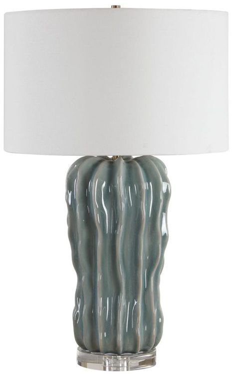 Uttermost® Niese Light Blue Glaze Table Lamp-0