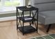 Monarch Specialties Inc. Black Marble 26"H Three Tier Accent Table-2