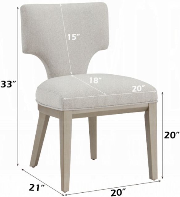 ACME Furniture 2-Piece Kasa Champagne Dinning Side Chair Set-2