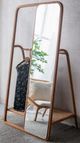 A & B Home Brown Cloth Hanger Mirror-4