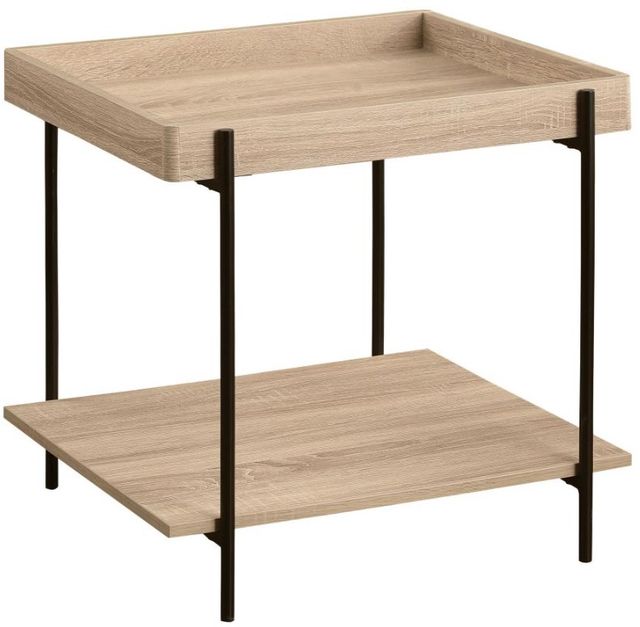 Coaster® Fallon 3-Piece Natural Occasional Table with Black Base Set-3
