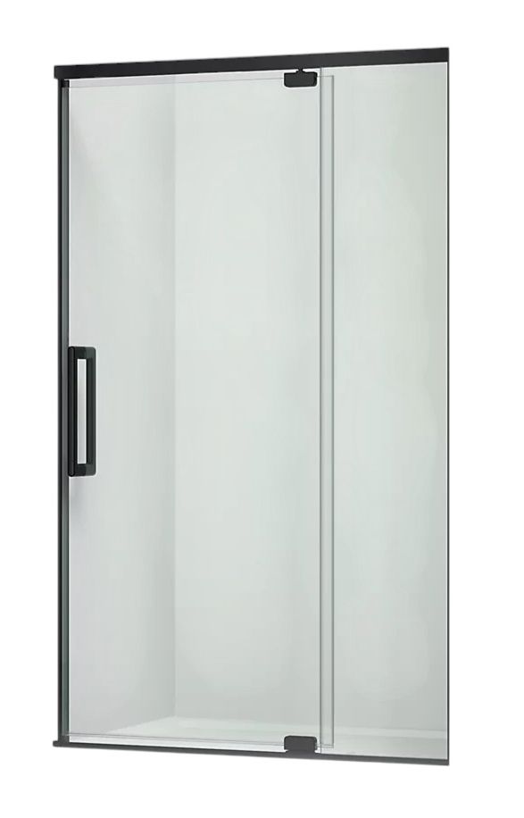 KOHLER Statement™ Matte Black 76" x 42" - 48" Pivot Shower Door with Controlled Close®-0