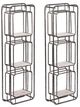 A & B Home Metro 2-Piece Gray/White Shelf Set-0