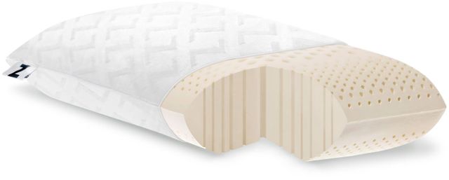 Malouf® Z™ Zoned Talalay Latex Low Loft Plush Queen Pillow-3